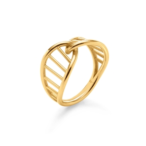 Style DNA gold plated ring-