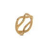 Fluidity Color brass ring with 18K yellow gold plating in spiral eternity motif