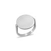 The Simple Reflection silvery ring with discus motif