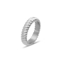 The Simple Reflection silvery thick ring-
