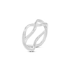 Fluidity Color silver plated brass ring in spiral eternity motif