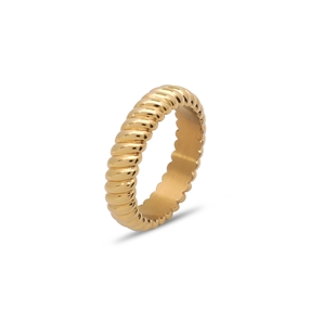 The Simple Reflection gold plated thick ring-