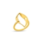Flaming Soul 18K Yellow Gold Plated Ring With 18K Yellow Gold Plated Flame Motif-