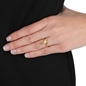Melting Heart Ring With 18K Yellow Gold Plated Silver 925°-