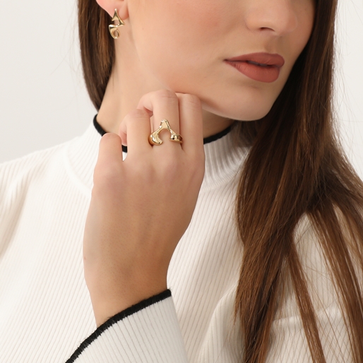 Beauty Flow gold plated ring-