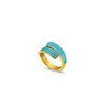 Mare Bello gold plated ring with turquoise enamel