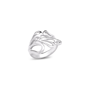 Winged Spirit silver ring with wing motif-