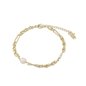 The Chain Addiction II chain gold plated bracelet with three pearls-