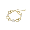 The Chain Addiction gold plated bracelet with pearls