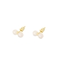 The Chain Addiction gold plated studs with pearls-