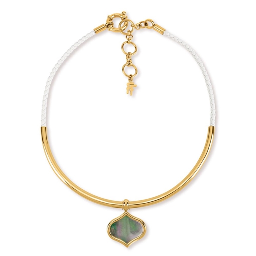Mod Princess Yellow Gold Plated Collar Necklace-