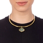 Mod Princess Yellow Gold Plated Collar Necklace-