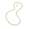 The Chain Addiction II short chain gold plated necklace with two pearls