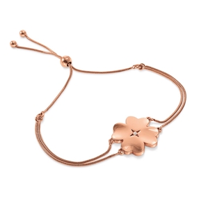 Heart4Heart Rose Gold Plated Adjustable Bracelet-