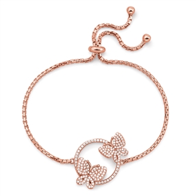 Wonderfly Rose Gold Plated Adjustable Bracelet-