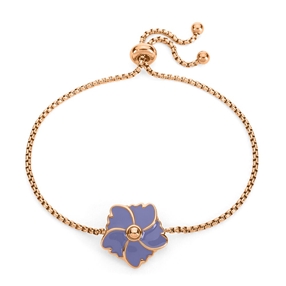 Bloom Bliss Rose Gold Plated Adjustable Bracelet-