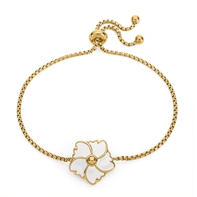 Bloom Bliss Yellow Gold Plated Adjustable Bracelet-