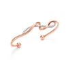 Fluidity 18k Rose Gold Plated Brass and Silver Plated Brass Cuff Bracelet
