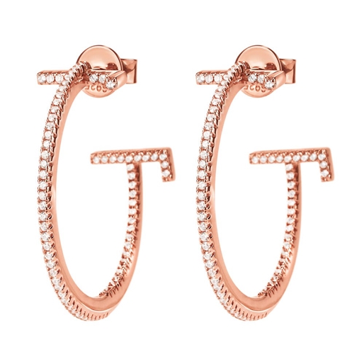 My FF Rose Gold Plated Small Hoop Earrings-