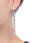 Miss Heart4Heart Silver 925 Rhodium Plated Multi Wear Long Earrings  -
