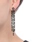Miss Heart4Heart Silver 925 Black Plated Multi Wear Long Earrings  -