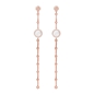 Heart4Heart Mirrors Silver 925 Rose Gold Plated Long Earrings -