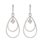 Miss Heart4Heart Silver 925 Rhodium Plated Multi Wear Earrings  -