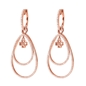 Miss Heart4Heart Silver 925 Rose Gold Plated Multi Wear Earrings  -