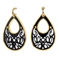 Desire Drops Black Acrylic Large Earrings-