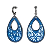 Desire Drops Blue Acrylic Medium Earrings