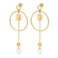 Wishing On Silver 925 18k Yellow Gold Plated Long Earrings-