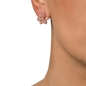 Blooming Grace Silver 925 18k Rose Gold Plated Long Earrings-