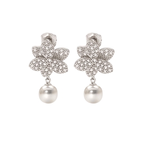 Blooming Grace Silver 925 Short Earrings-