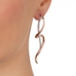 Fluidity 18k Rose Gold Plated Brass and Silver Plated Brass Long Earrings-