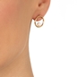 Link Up Silver 925 18k Yellow Gold Plated Mini Hoop Earrings-