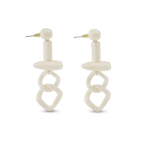 Impress Me long ivory earrings-