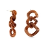 Impress Me II chain earrings in brown-