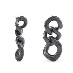 Impress Me chain earrings in black-