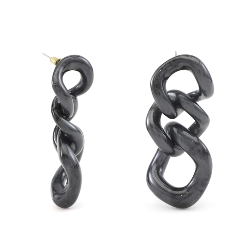 Impress Me II chain earrings in black-