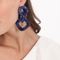 Impress Me II chain earrings in blue-