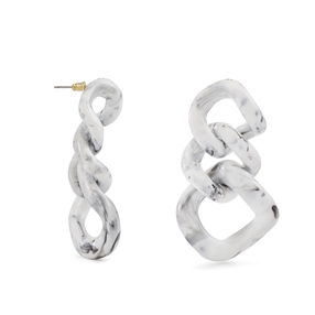 Impress Me II chain earrings in white-