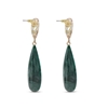 Impress Me II long transparent - green drop earrings