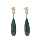 Impress Me II long transparent - green drop earrings-