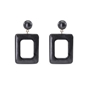 Impress Me II large rectangular black earrings-