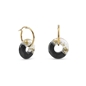Impress Me II gold hoops with transparent - black motif-