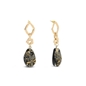 Impress Me gold plated dangle earrings with motif-
