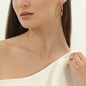 Memory Beat large gold plated hoops with bead-