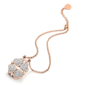Heart4Heart Rose Gold Plated Short Necklace-