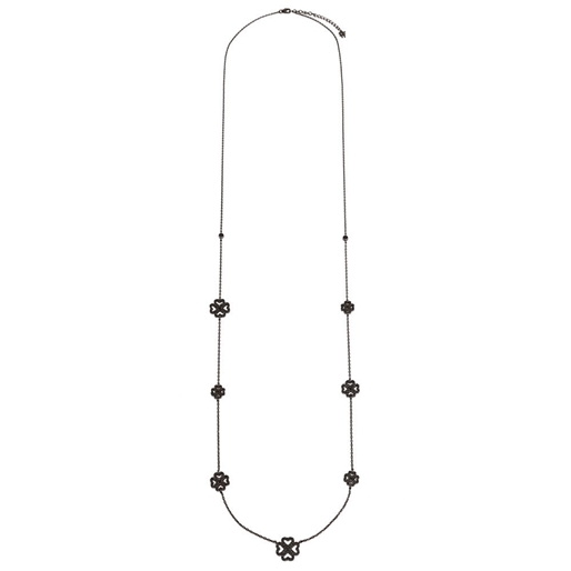 Miss Heart4Heart Black Flash Plated Long Necklace -