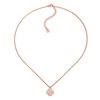Heart4Heart Silver 925 Rose Gold Plated Short Necklace